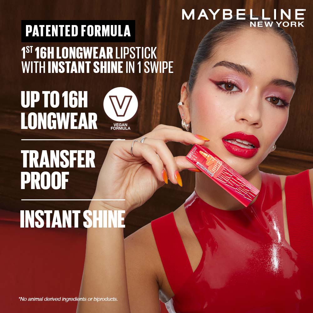 Super Stay Vinyl Ink Liquid Lipstick, Instant Shine Lasts Up To 16H