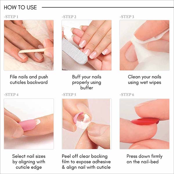 Reusable Artificial Press On Nails Acrylic Nail Extension