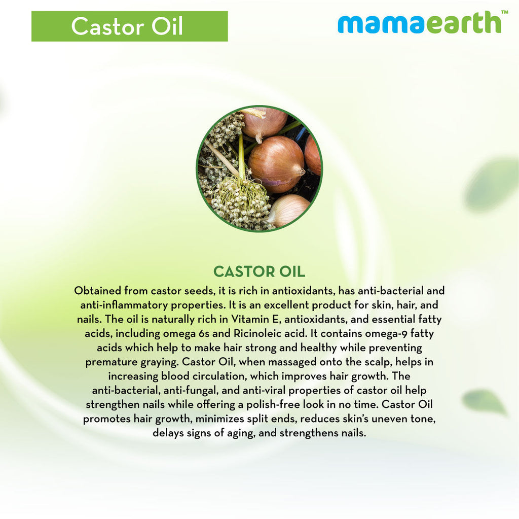 Castor Oil 100% Pure Cold Pressed Oil For Skin- Hair & Nails