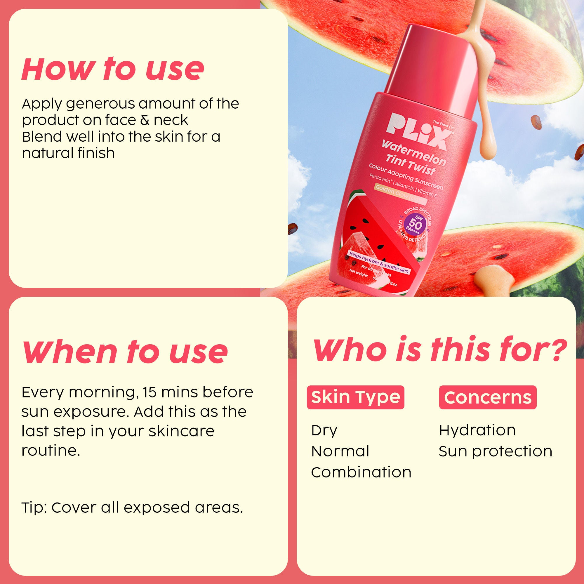 Watermelon Tint Twist Color-Adapting Sunscreen