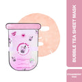 Bubble Tea Strawberry Milk Bubble Sheet Mask - Strawberry Pink