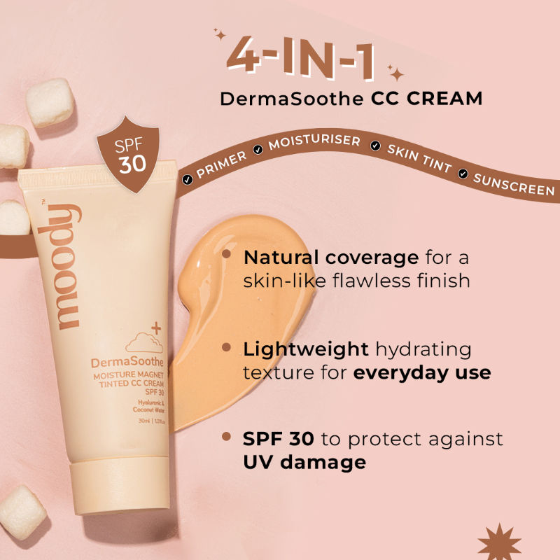Derma Soothe Moisture Magnet Tinted CC Cream With SPF 30 - Deep