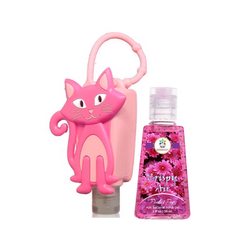 Pink Cat Holder With Sanitizer