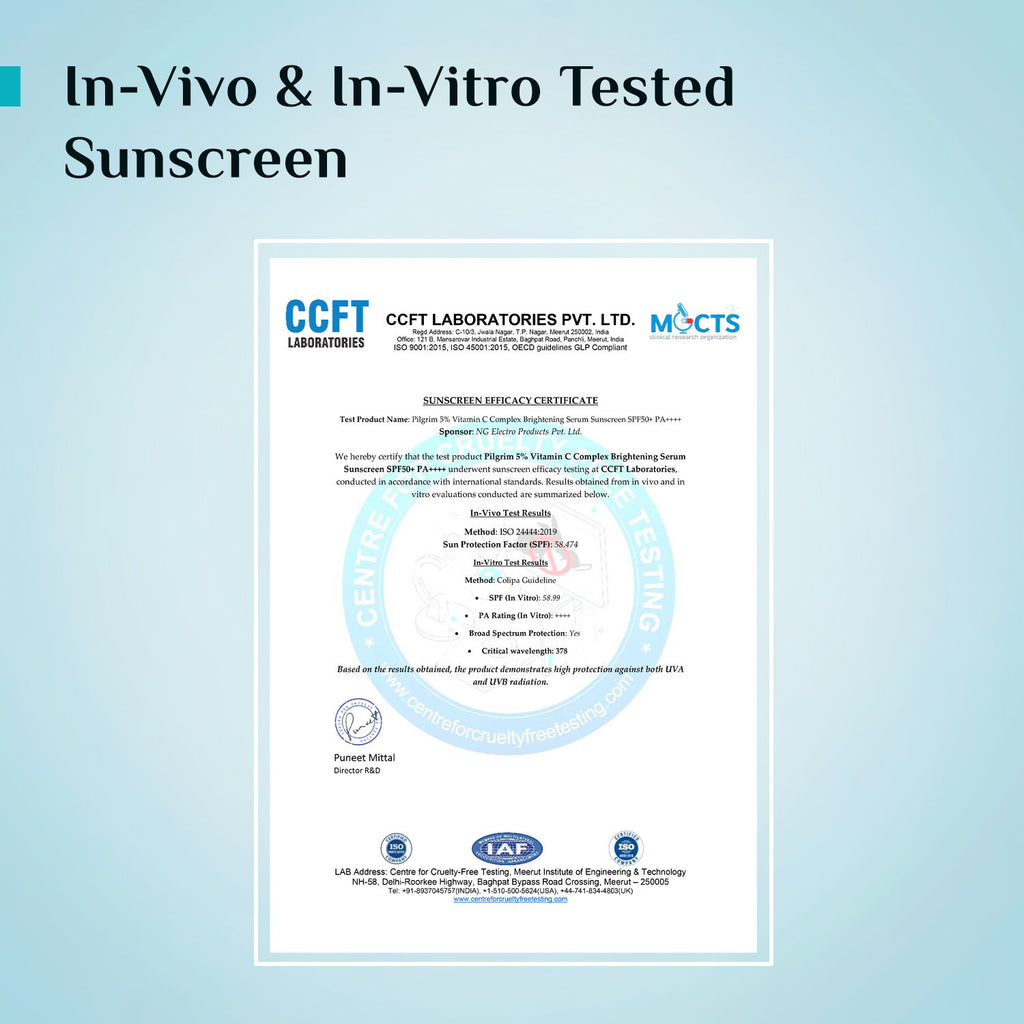 5% Vitamin C Complex Brightening Serum Sunscreen SPF50+PA++++ In-Vivo tested