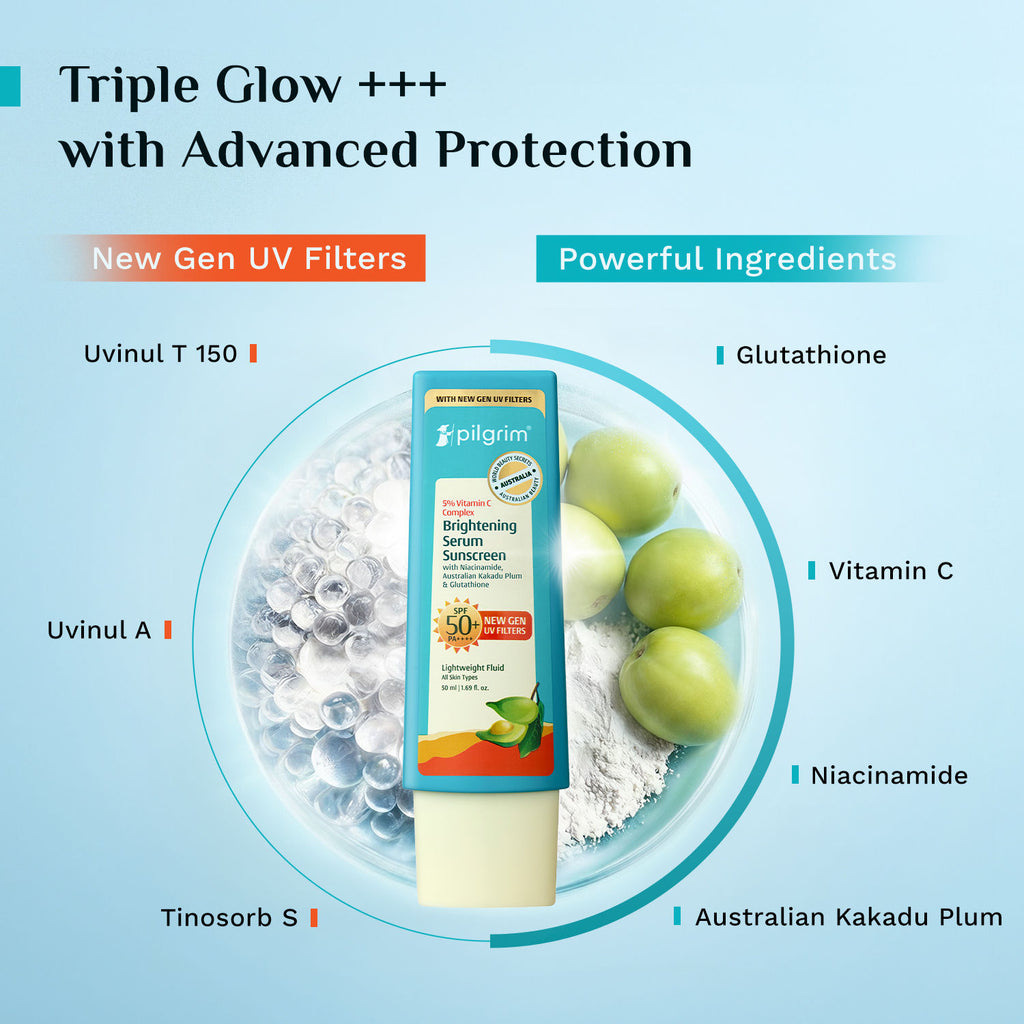 5% Vitamin C Complex Brightening Serum Sunscreen SPF50+PA++++ In-Vivo tested