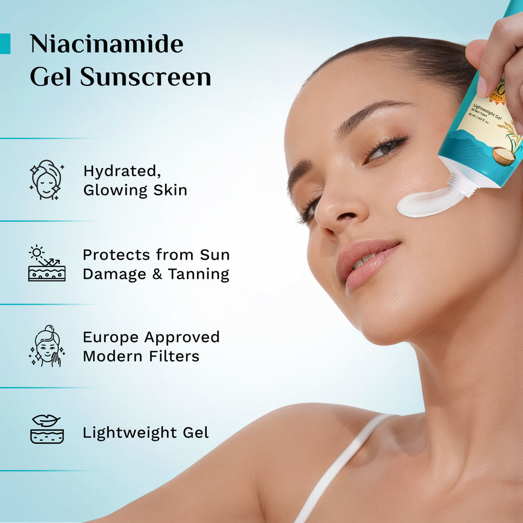 5% Niacinamide Hydra Glow Gel Sunscreen SPF 50+ PA++++ In-Vivo tested & New Gen UV filter
