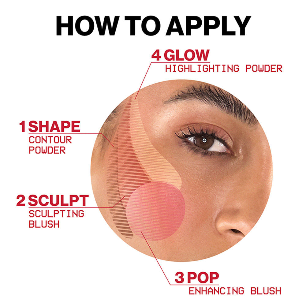 Halo Contour, Blush And Highlighter Palette