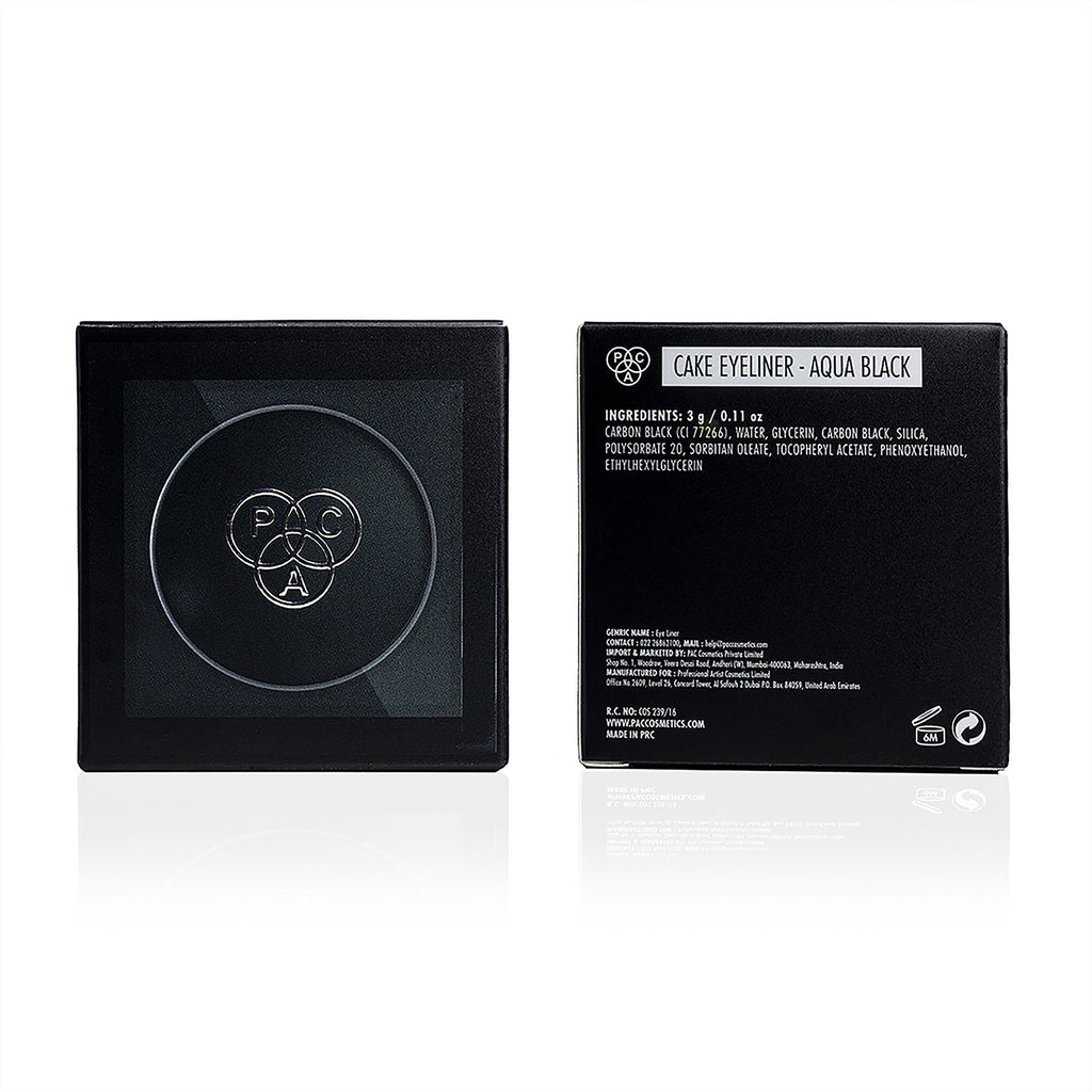 Cream Eyeliner Aqua Black - Richly Pigmented, Quick Drying, Matte Finish, Intense Black