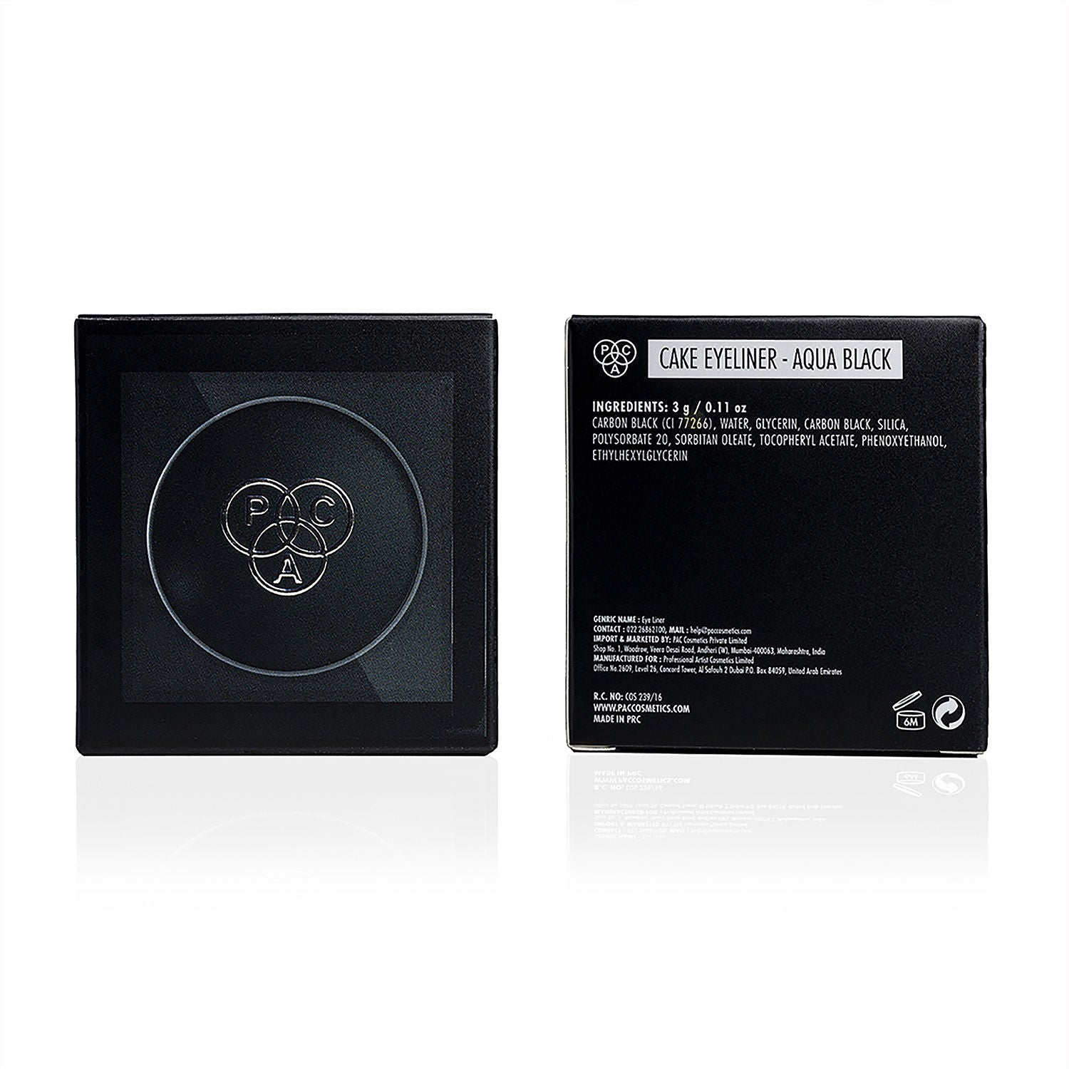 Cream Eyeliner Aqua Black - Richly Pigmented, Quick Drying, Matte Finish, Intense Black