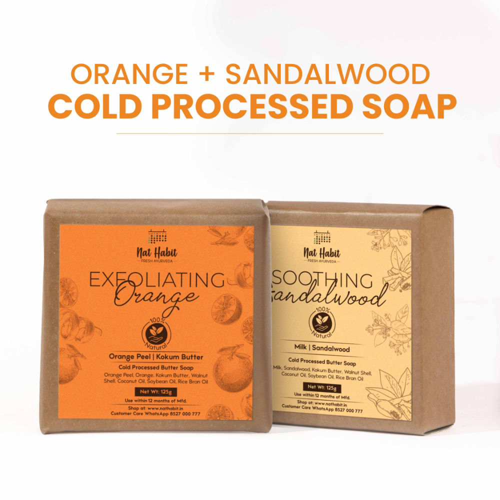 Fresh Exfoliating Orange & Soothing Sandalwood Soaps