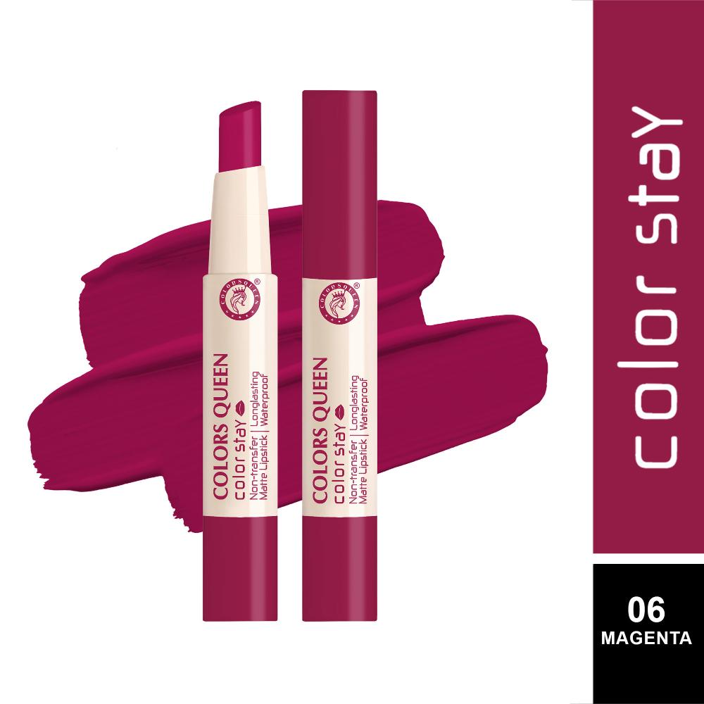 Color Stay Longlasting & Matte Lipstick Waterproof - 06 Magenta