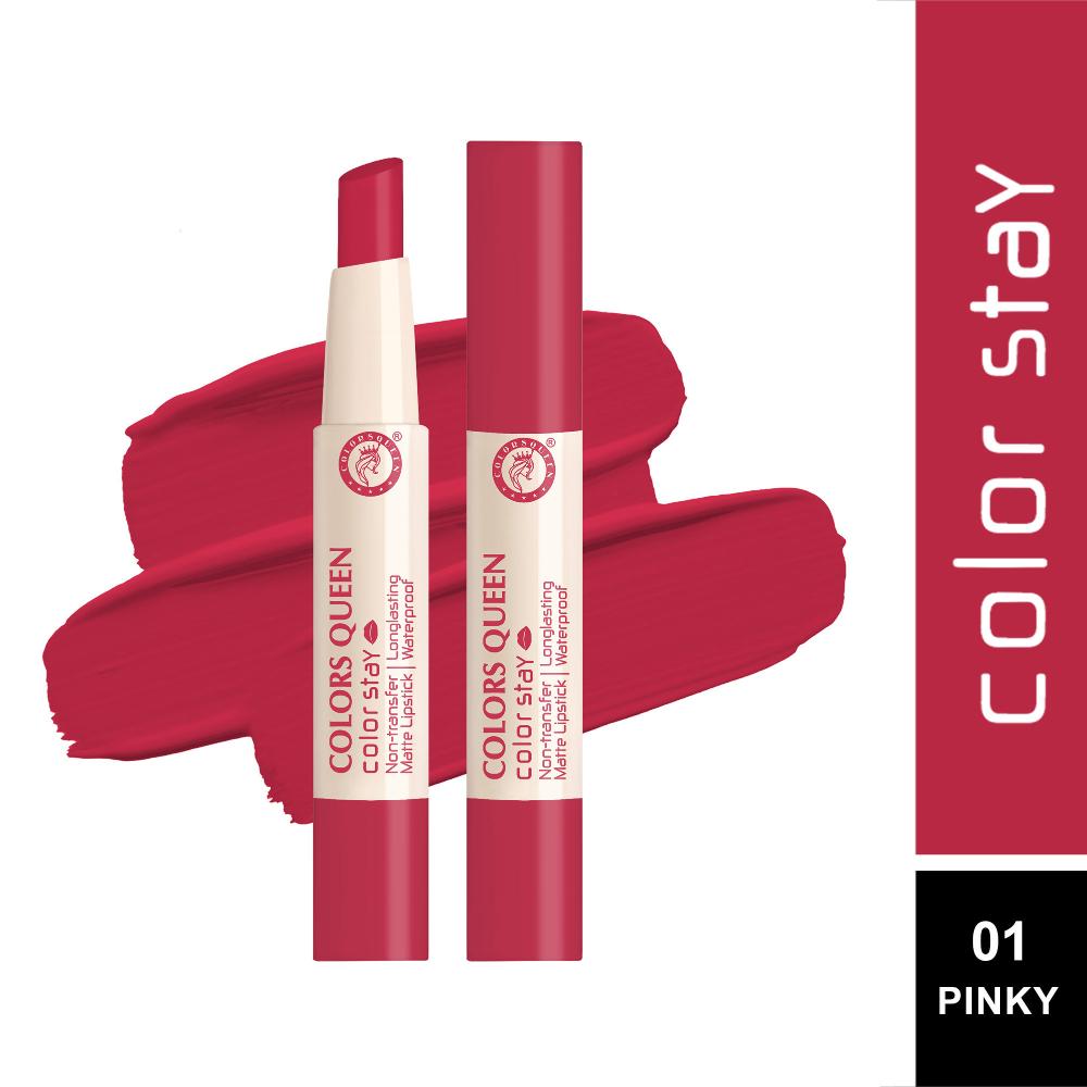 Color Stay Longlasting & Matte Lipstick Waterproof - 01 Pinky