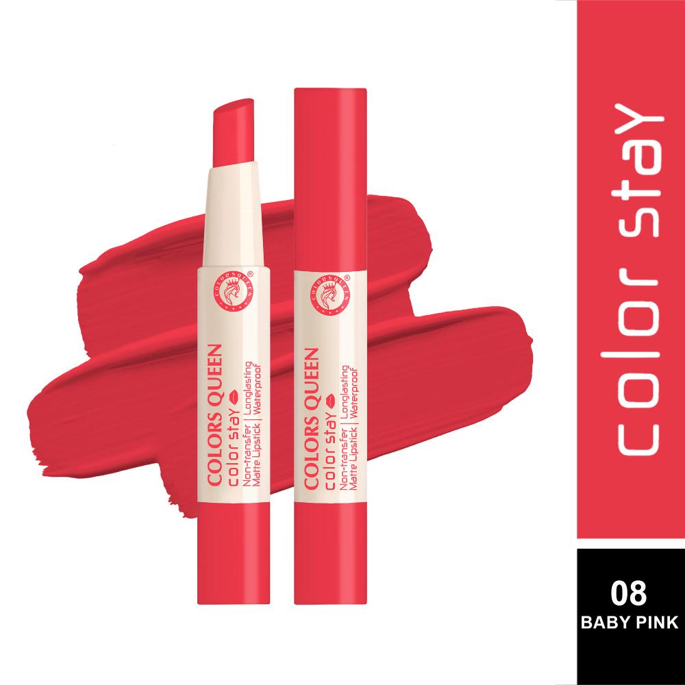 Color Stay Longlasting & Matte Lipstick Waterproof - 08 Baby Pink