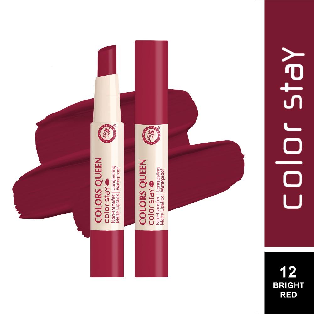 Color Stay Longlasting & Matte Lipstick Waterproof - 12 Bright Red