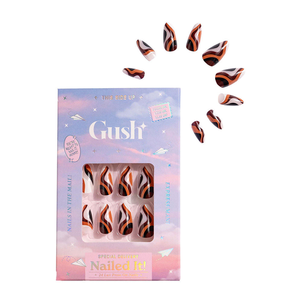 Nailed It Reusable Luxury Press On Nails (Medium To Long Almond) - Earthy Tones