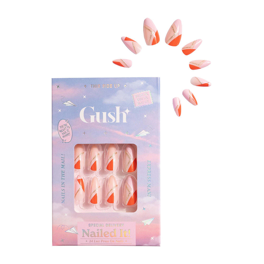 Nailed It Reusable 24 Luxury Press On Nails (Almond Shape) - Abstract Pinks