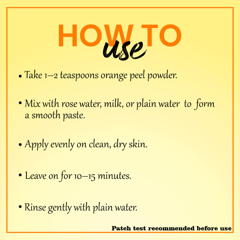 Orange Peel Powder For Magical Glow