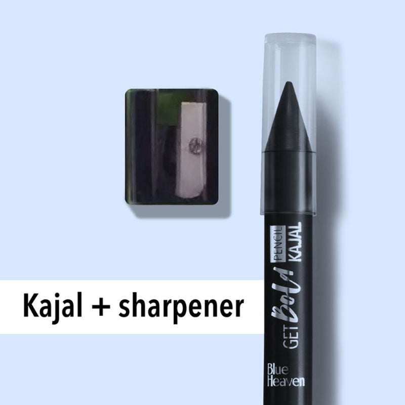 Get Bold Pencil Kajal With Free Sharperner Or Comphor & Castor Oil - Black
