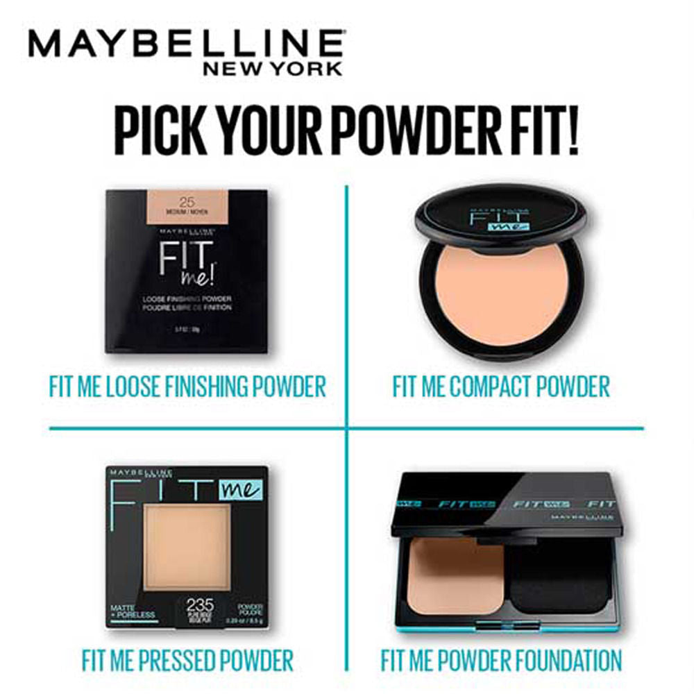 Fit Me Matte + Poreless Pressed Powder, Lightweight - 110 Porcelain