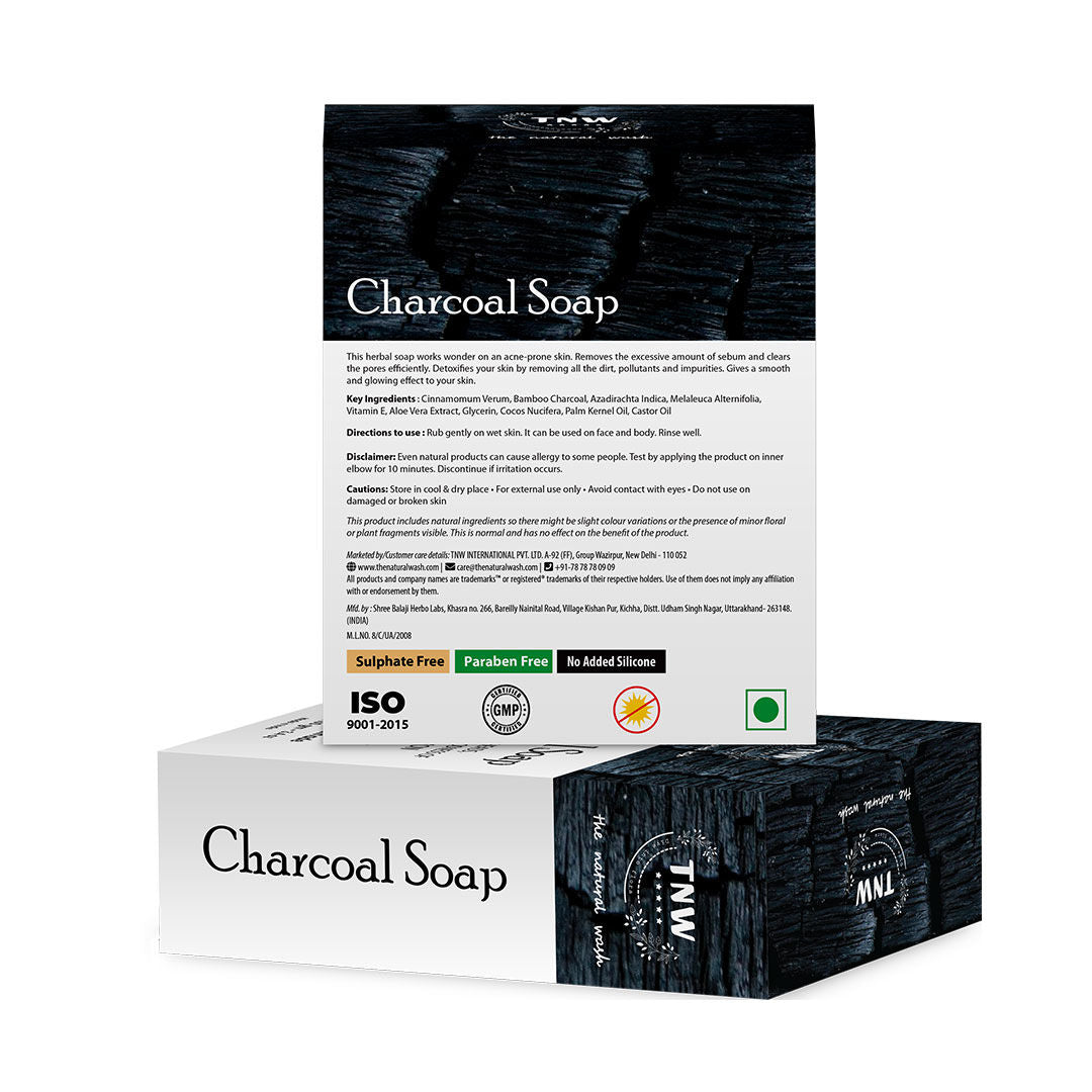 Handmade Charcoal Bathing Soap For Acne and Deep Cleansing - For Oily Skin