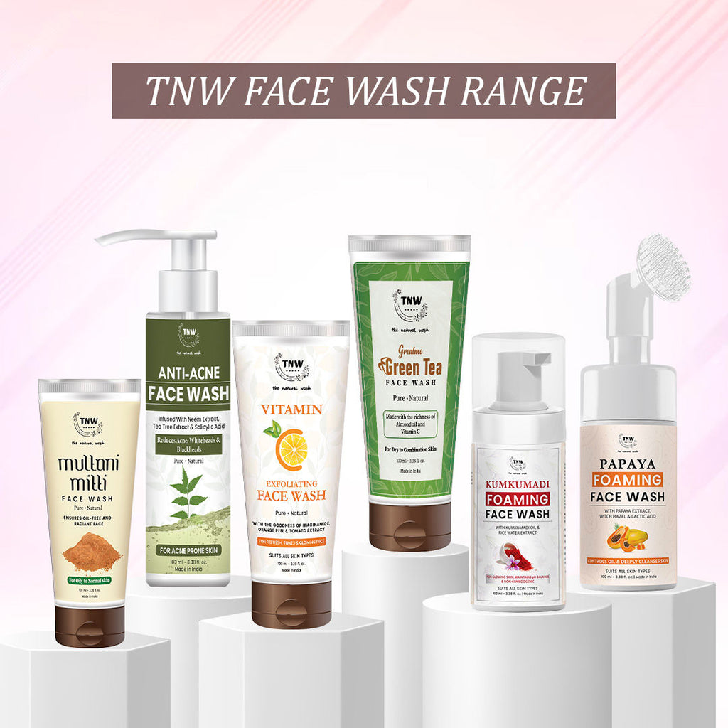Green Tea Face Wash with Almond Oil for Soft Skin & Open Pores - For Dry Skin