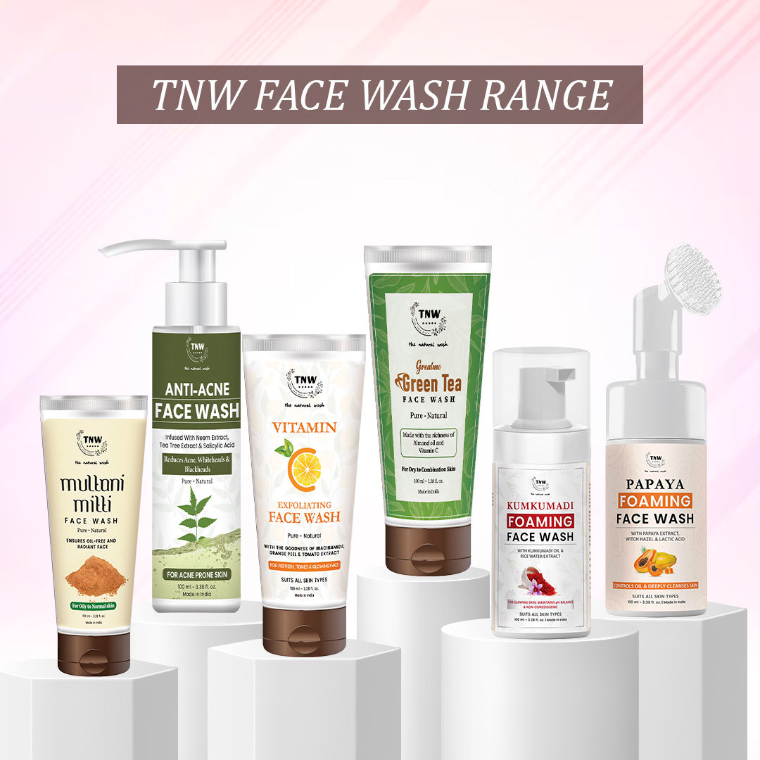 Green Tea Face Wash with Almond Oil for Soft Skin & Open Pores - For Dry Skin