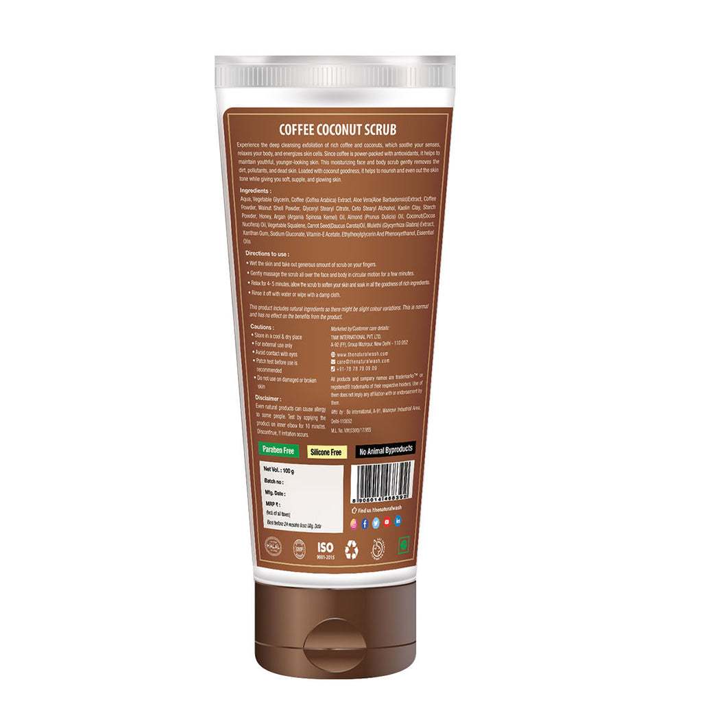 Deep Exfoliating Coffee & Coconut Face & Body Scrub For Glowing Skin