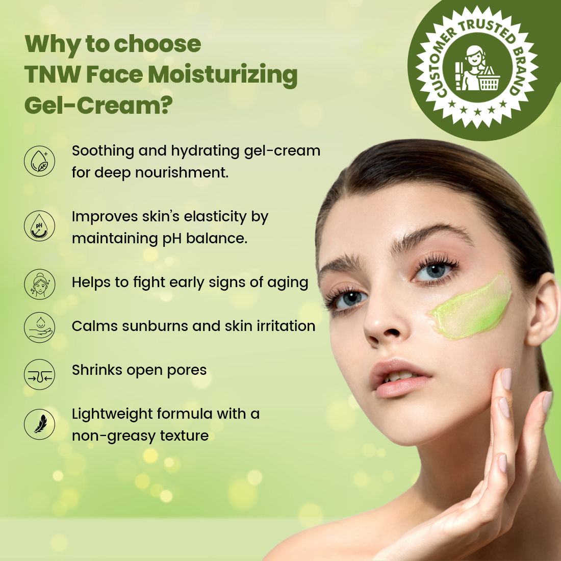 Face Moisturizing Gel Cream For Dry & Oily Skin Boosts Hydration