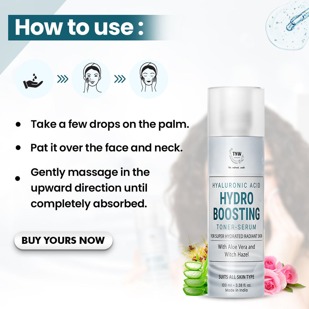 Hyaluronic Acid Hydro Boosting Face Toner-Serum for Super Hydrated Radiant Skin