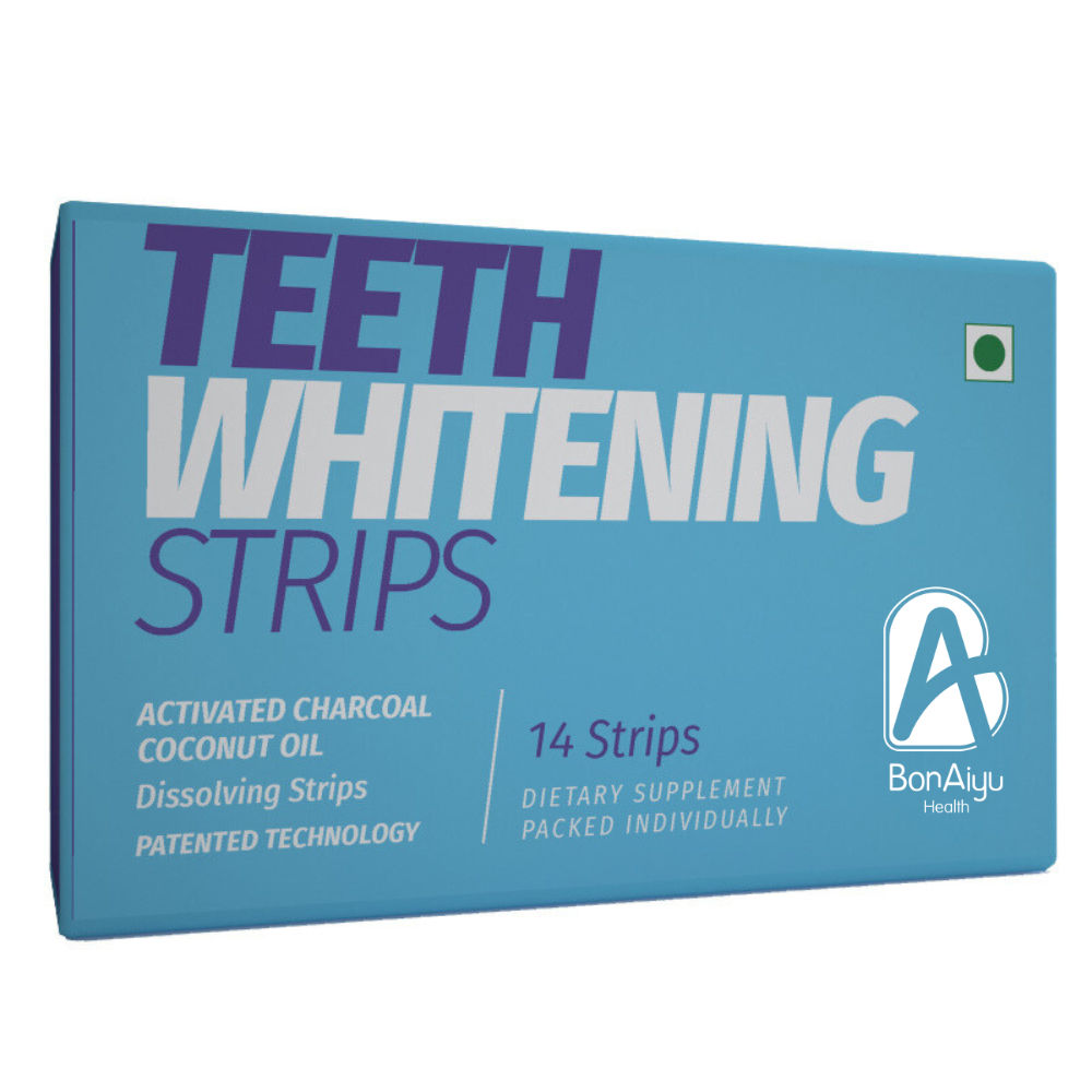 Teeth Whitening Strips With Activated Charcoal & Coconut Oil, All Natural