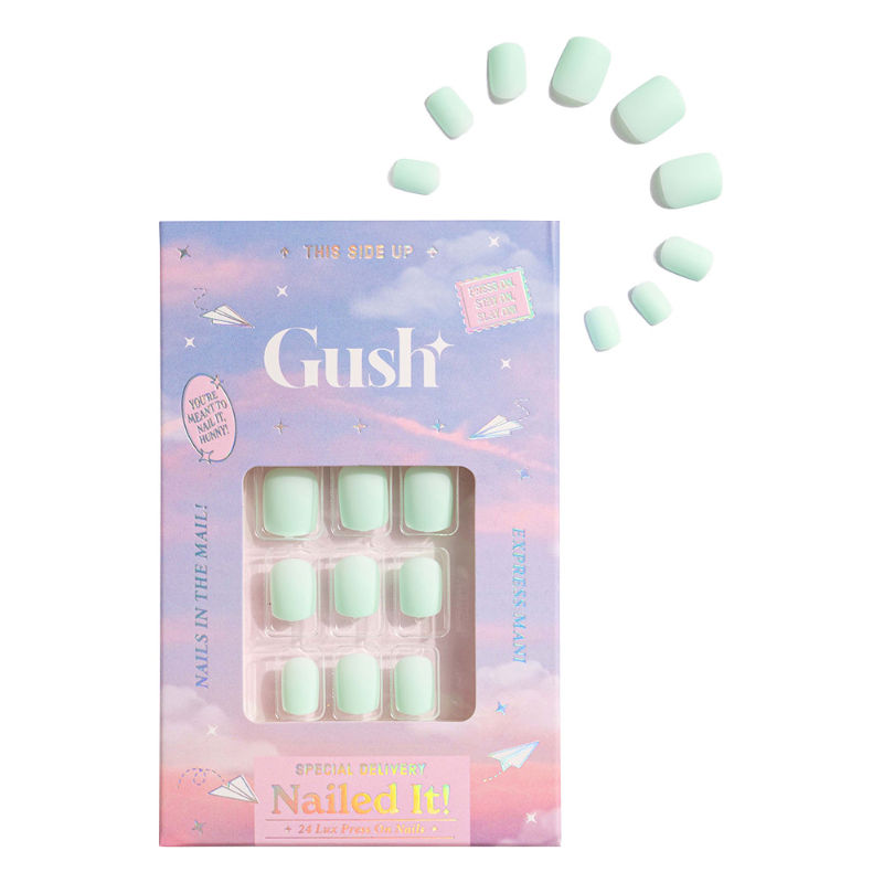 Nailed It Reusable 24 Luxury Press On Nails (Almond Shape) - Mint Green