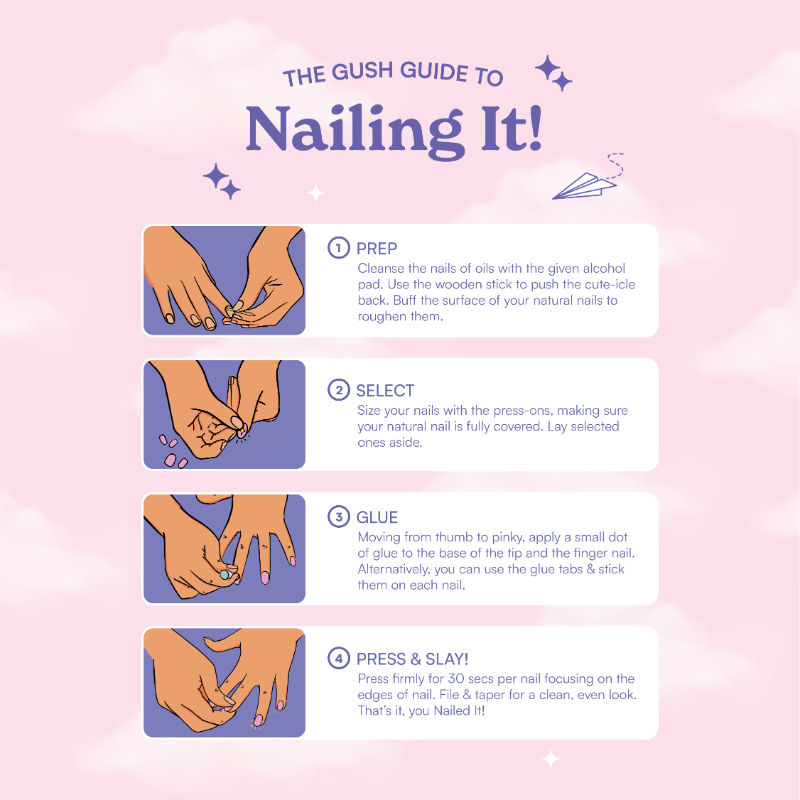 Nailed It Reusable 24 Luxury Press On Nails (Almond Shape)