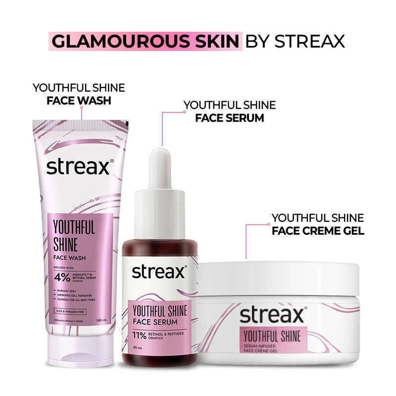 Youthful Shine Face Serum With 11% Retinol Peptide Complex, Reduces Fine Lines & Wrinkles