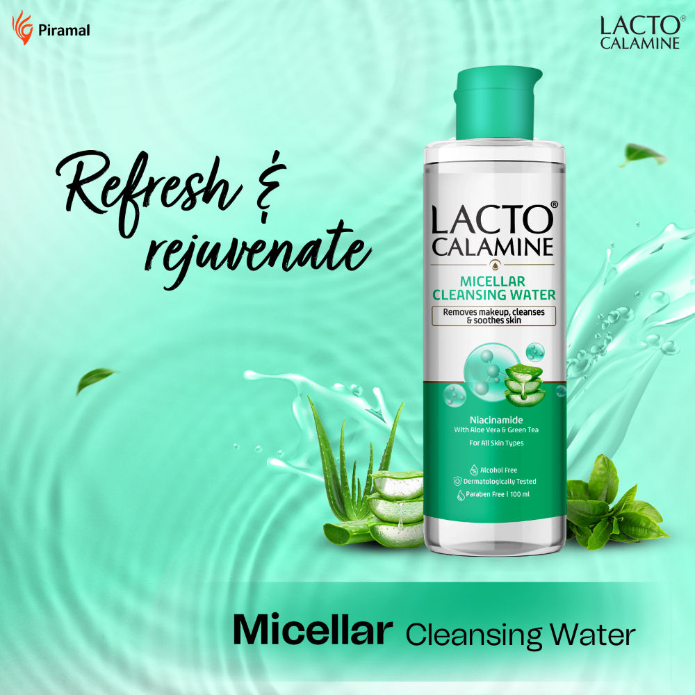Micellar Cleansing Water,Removes Makeup & Clears Skin With Aloe Vera & Green Tea
