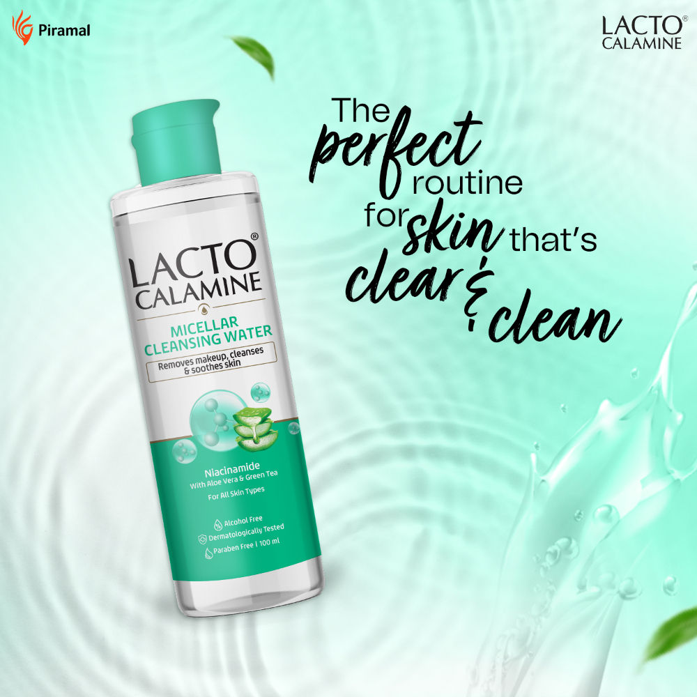 Micellar Cleansing Water,Removes Makeup & Clears Skin With Aloe Vera & Green Tea