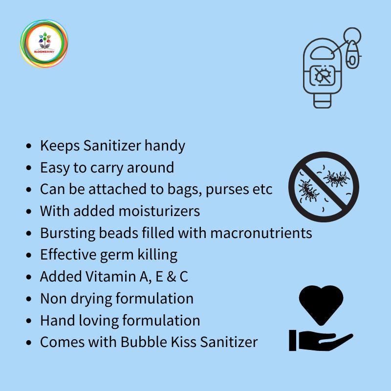 Bird Holder with Bubble Kiss Antibacterial Hand Gel