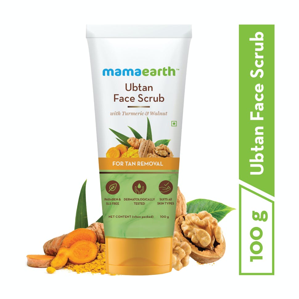 Ubtan Scrub For Face With Turmeric & Walnut For Tan Removal