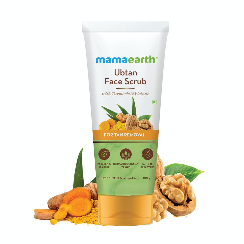 Ubtan Scrub For Face With Turmeric & Walnut For Tan Removal