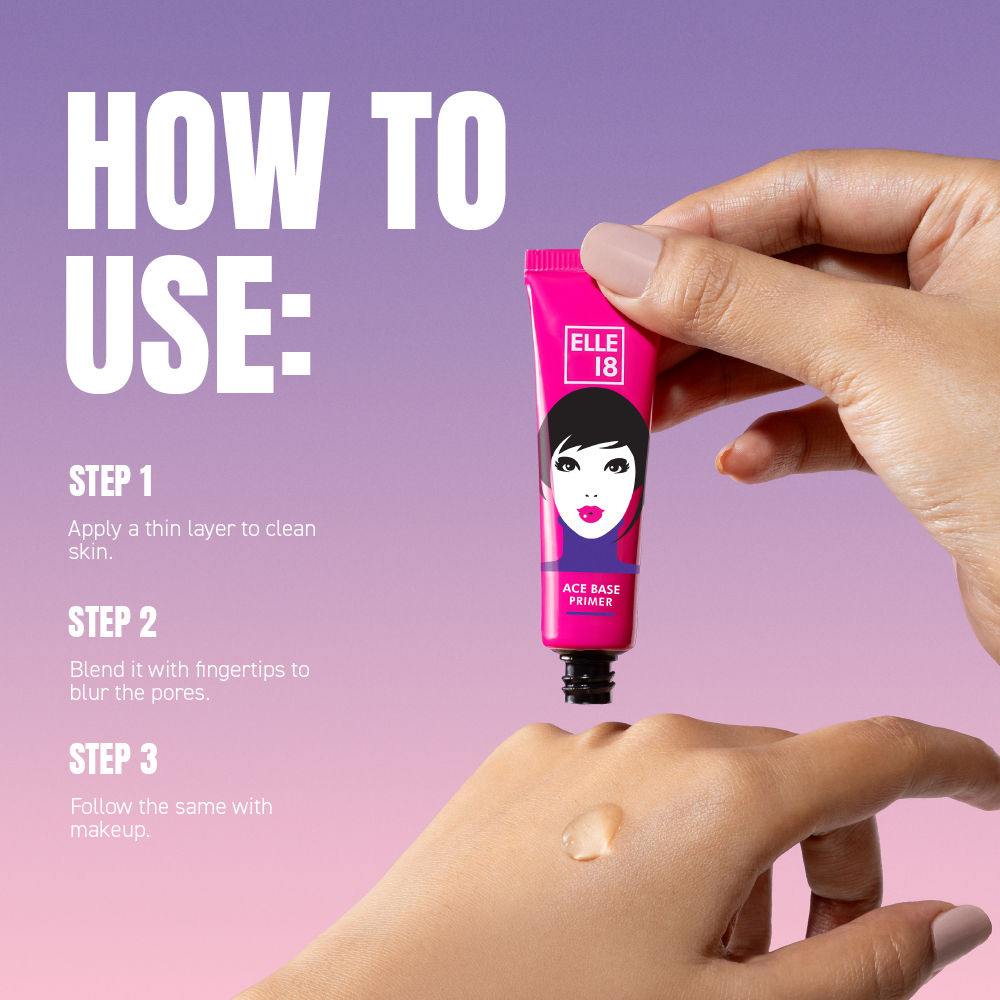 Ace Base Face Primer With Vitamin E, Lightweight & Water resistant