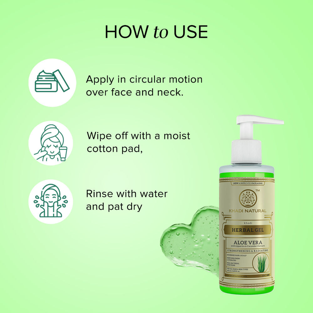 Aloe Vera Gel with Dispenser for Breakouts, Itchy Skin and Hair Nourishment