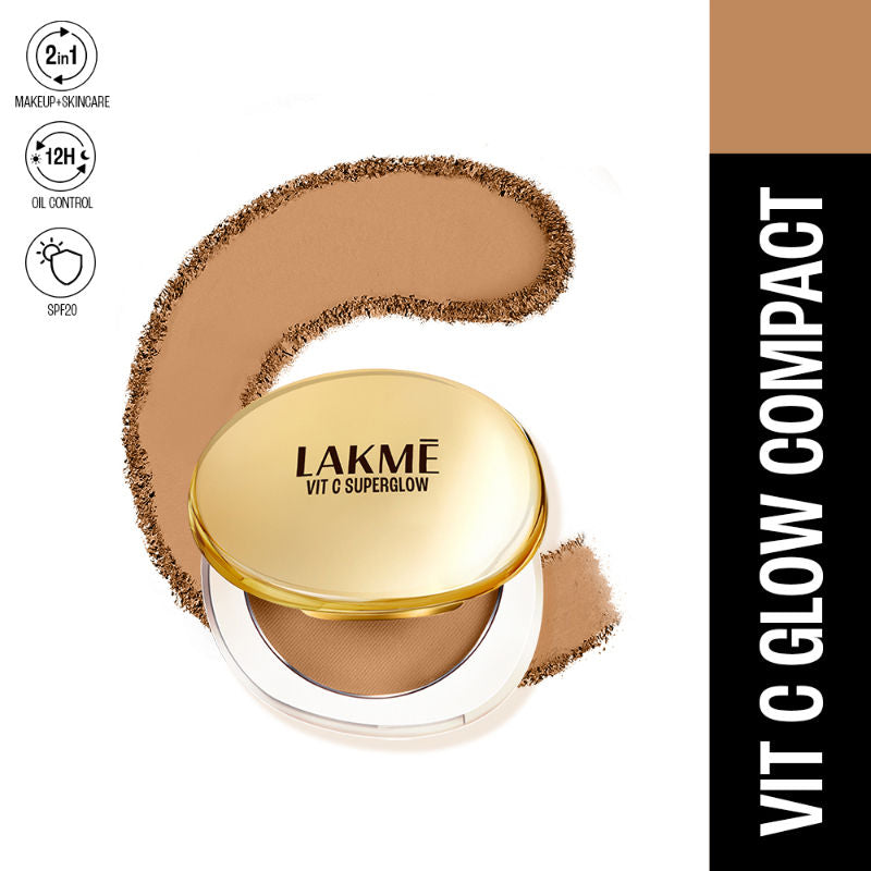 Vitamin C Superglow Skin Perfecting Compact with 1 % Vit C - Walnut