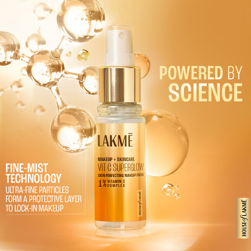 Vitamin C Superglow Lightweight Skin Perfecting Makeup Fixer With 1% Vit C For Radiant Glow