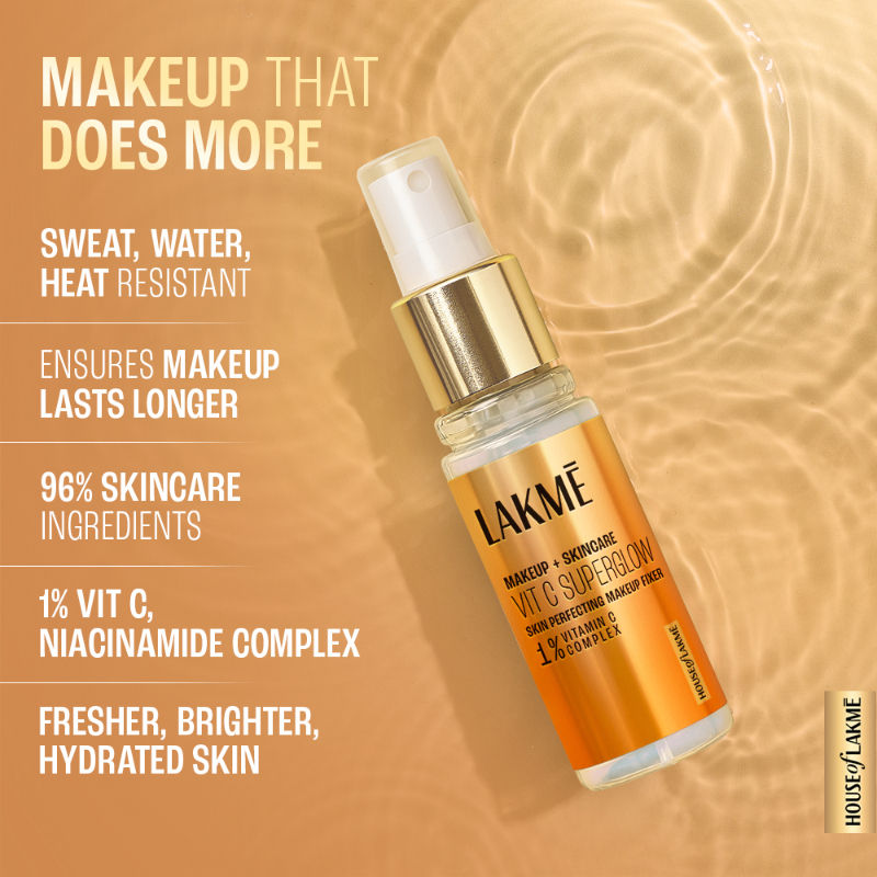 Vitamin C Superglow Lightweight Skin Perfecting Makeup Fixer With 1% Vit C For Radiant Glow