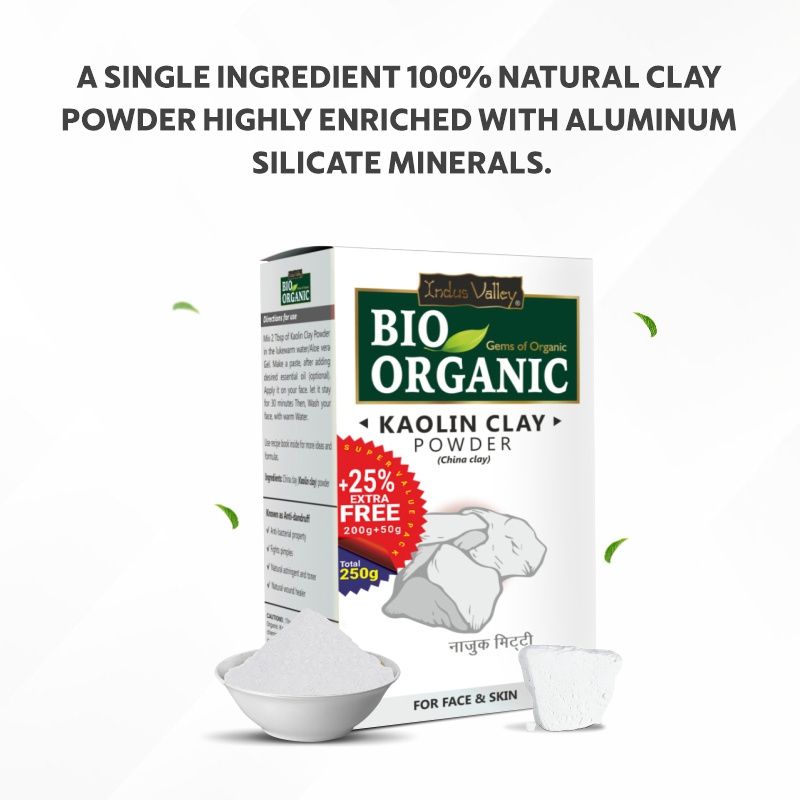 Bio Organic Kaolin Clay Powder for Face & Skin