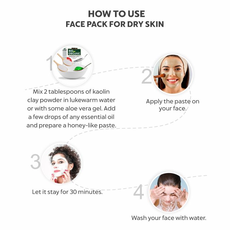 Bio Organic Kaolin Clay Powder for Face & Skin