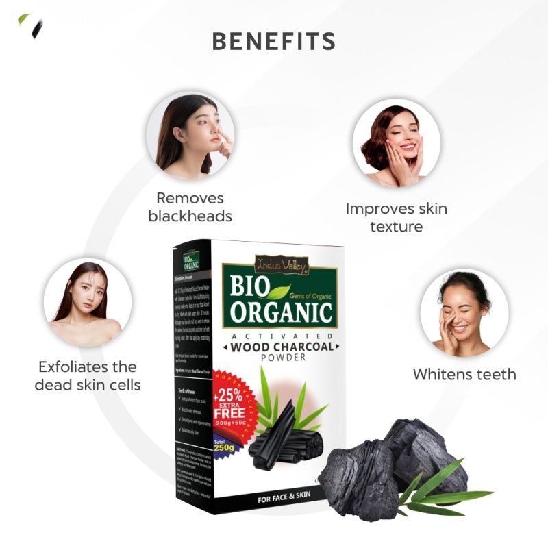Bio Organic Wood Charcoal Powder for Face & Skin