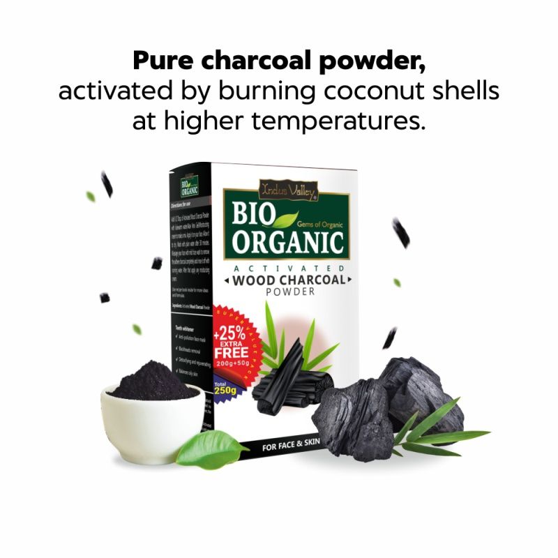Bio Organic Wood Charcoal Powder for Face & Skin