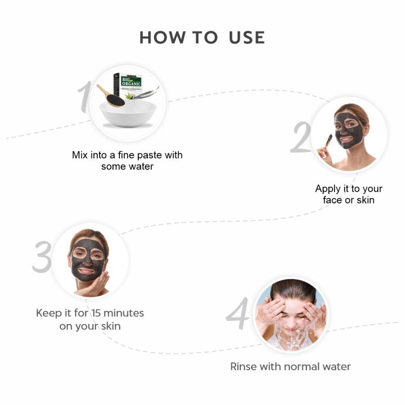 Bio Organic Wood Charcoal Powder for Face & Skin