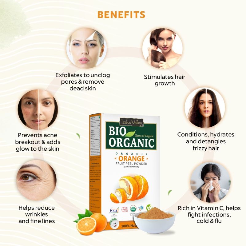 Orange Peel Powder Skin Brightening, Face Pack & Glow Care