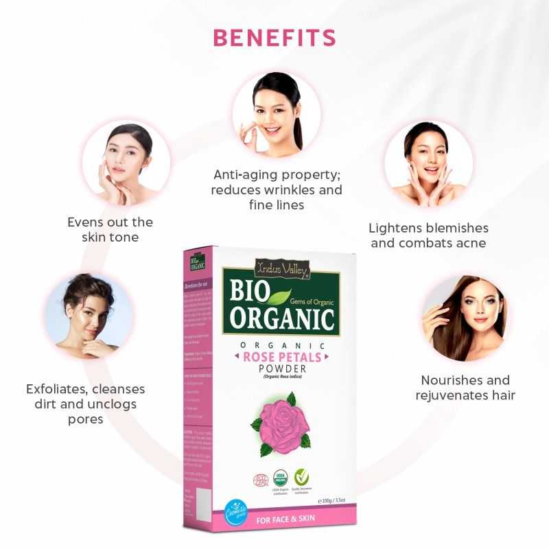 Rose Petal Powder Glow Boosting, Skin Brightening Face Pack